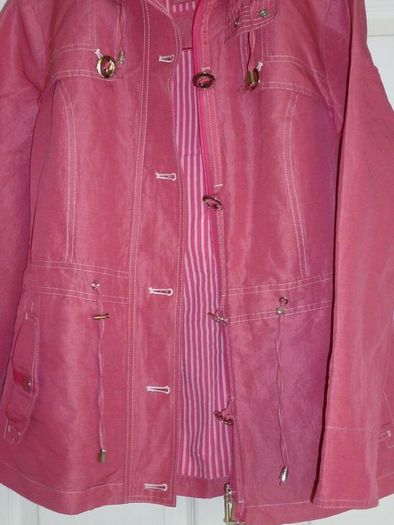 Per Una Jacket Trench Coat Soft Coral/hot Pink Size 12 Medium. Mint Condition