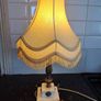 Lovely small vintage marble and metal table lamp Image 2