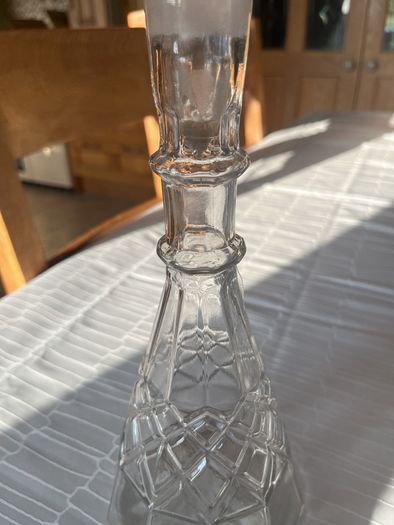 Vintage Conical Cut Crystal Decanter