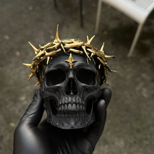 Skull with Crown of Thorns