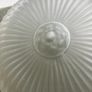 Vintage Art Deco Fluted White Opaque Glass and Copper Ceiling Light Image 8