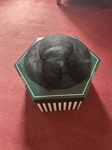Black hat with bow