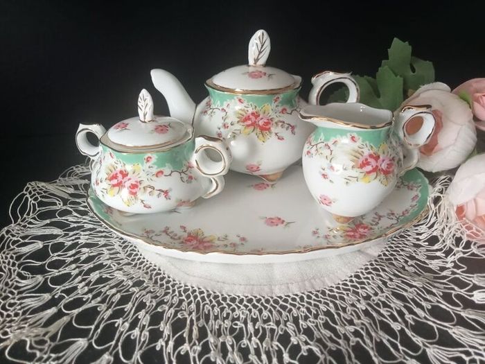 Nantucket Porcelain Tea Set Miniature  Doll House