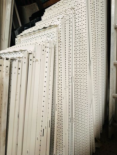 Peg Board Shop Display Panels - Tego Metal German Made - Large Quantity Available