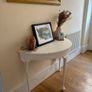 White Half-Moon Console / Hall Table Image 4