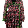 Chiffon Floral Tiered Hem Dress Image 2
