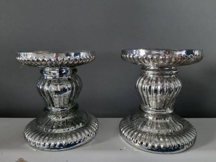 glass candle holders