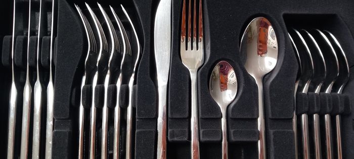 James Martin Stellar stainless steel 24 piece cutlery set