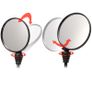 Motorcycle Motorbike Motor Bike Cycle Black Universal 10mm Side Mirror Rearview Mirror Anti-fall Folding Round Mirror Image 3