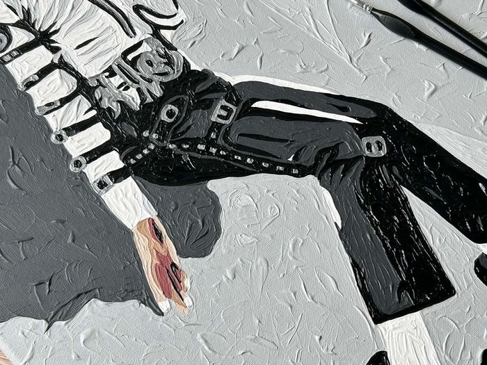 Michael Jackson King of Pop iconic acrylic canvas painting music icon