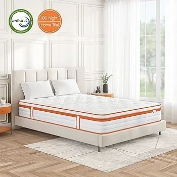 Double Mattress 4FT6, 10 Inch Gel Memory Foam 7 Zone Orthopedic Double Mattress Pocket Sprungs Wave Memory Foam Hybrid - Medium Firm - Motion Isolation 135x190x25 cm
