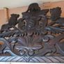 Antique French Carved Oak Wall Mirror Image 4