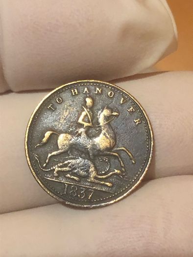 1837 Victoria"To Hanover" small size Coin has no holes