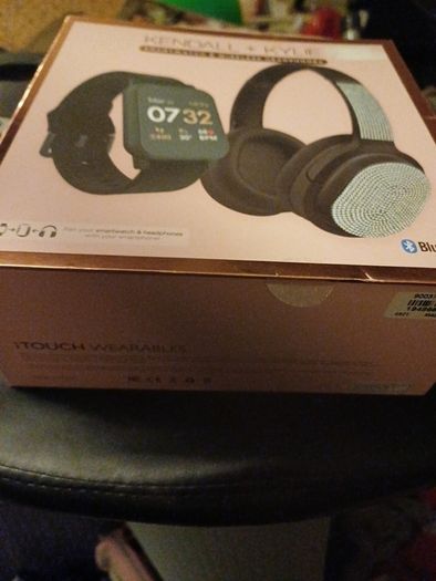 smartwatch and headphones