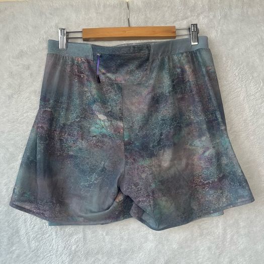 Lululemon Lab  Unisex Lightweight Hoodie & Shorts Co-ord Set Abstract Dye Print Sz M