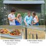 2.2 x 1.4m BBQ Shelter - Outdoor Grill Gazebo Canopy including Shelves, Hanging Hooks, and a Metal Frame, suitable for Garden Patio Backyard Image 4