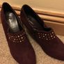 Stunning burgundy boots with gold stud effect Size 8 Image 2