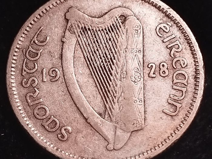 #768 - Ireland - 1928 - Shilling - Silver - KM.6
