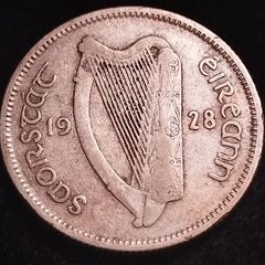 #768 - Ireland - 1928 - Shilling - Silver - KM.6