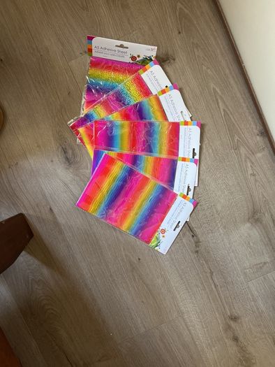 Adhesive ombre sheets