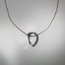 Silver necklace with a cz stone Image 2