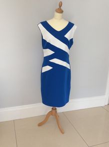 Beautiful Kate cooper Chelsea blue with white detail size 14 dress