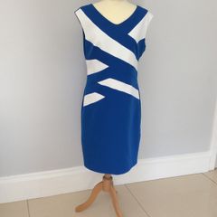 Beautiful Kate cooper Chelsea blue with white detail size 14 dress