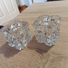 For sale a pair of authentic Tipperary Crystal candle holders