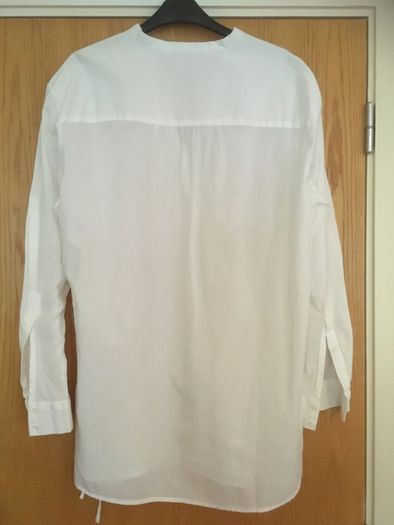 ZARA TRAFALUC Cotton Shirt Side-Laced White