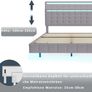Bed frame. King Size Bed 160cmx200cm. New In Box With Usb Ports And Led Lights. Image 5