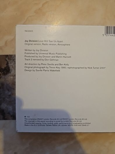 Joy Division CD  - Love Will Tear Us Apart