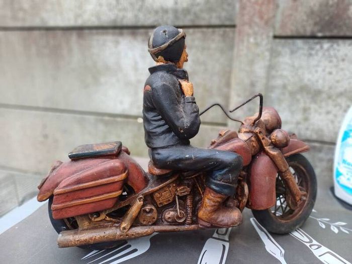 Large Vintage Handcrafted Harley-Davidson Motorcycle