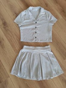 skirt and blouse , t-shirt, summer set , new without tag, size XS/S