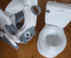 Potty training toilet and toilet steps