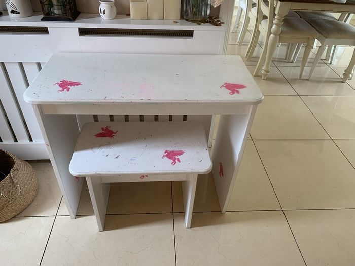 Free desk and stool