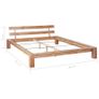 Bed Frame Solid Oak Wood 160x200 cm Image 7