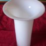 Large 10.5 Inches Tall Milky White Glass Vase Image 6