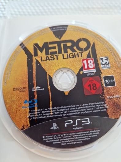 Metro Limited Edition PlayStation3 Ps3 Games Original