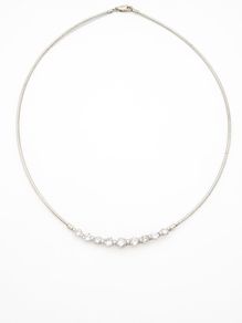 925 Sterling Silver Cubic Zirconia Choker Necklace