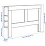 Headboard with storage compartment, white, Standard Double Image 3