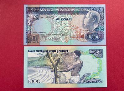 St Thomas & Prince  1000 Dobras 1993 Pick 64.  ( Uncirculated )