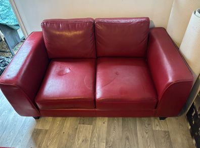 Red Leather Couch