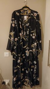 Floral dress with a waterfall jacket