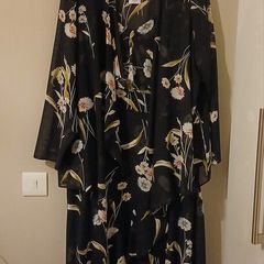 Floral dress with a waterfall jacket