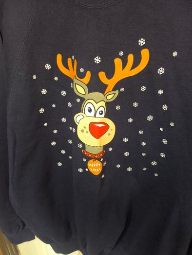 Fruit of the loom reindeer Xmas sweatshirt size 2xl