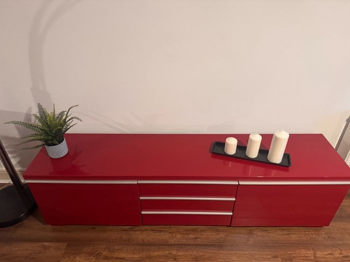 Tv Cabinet High Gloss Red