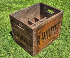 Vintage Wooden R. Whites Lemonade Crate