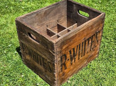 Vintage Wooden R. Whites Lemonade Crate