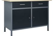 Workbench Black 120x60x85 cm Steel