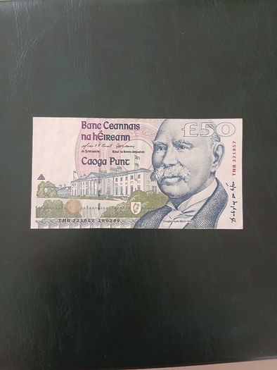 Irish 50 Pound Note - Douglas Hyde Series